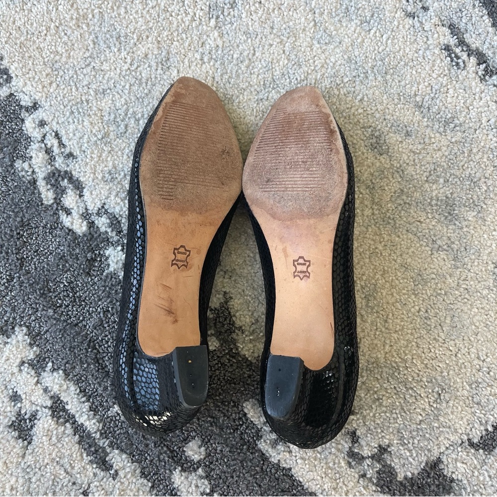 Village Bootery Black Printed Leather Pump View 6